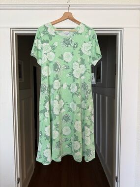 LuLaRoe Mint Green Floral Dress